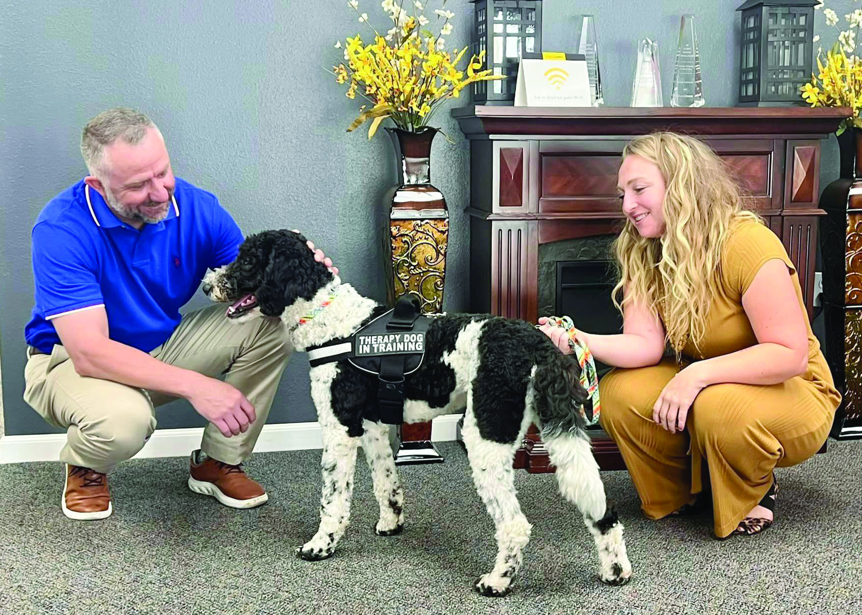 Miss Mace Thanks Edward Jones Staff for Donation